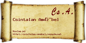 Csintalan Amábel névjegykártya